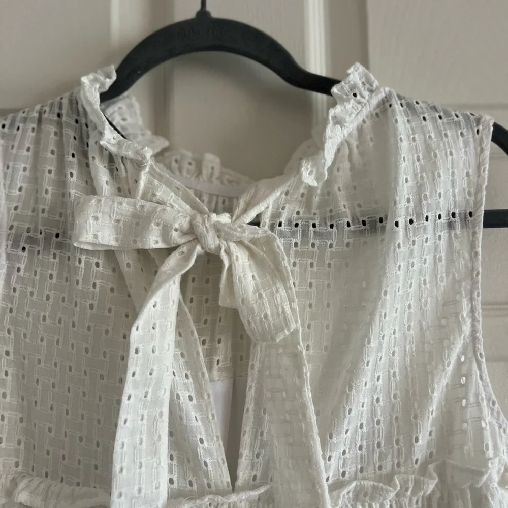 Sunday in Brooklyn white eyelet mini dress. Anthropologie. NWOT. Size XS.